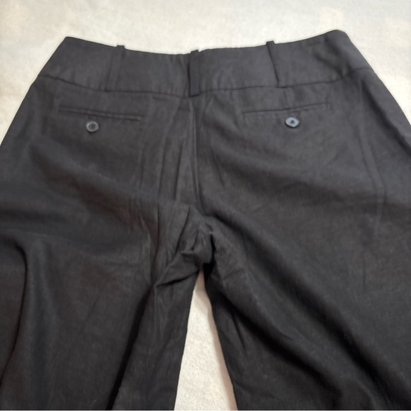 Dalia Collection Linen Blend Black Career Wear Pants Pockets‎ Wide Leg Women Sz6 - Picture 6 of 10